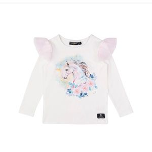 Rock Your Baby floral unicorn long sleeve shirt